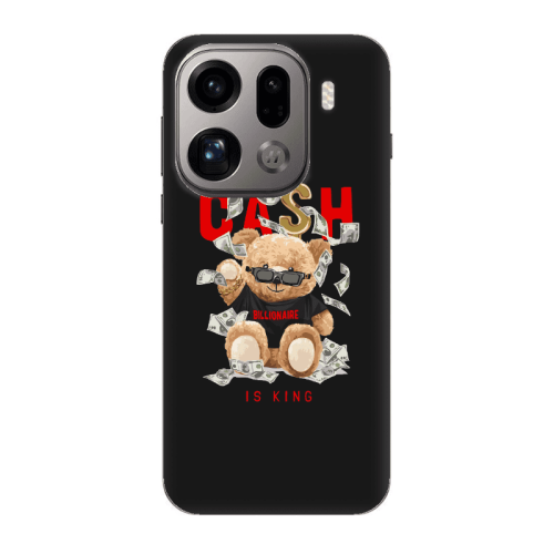 Oppo Find X9 Pro Cash is king Black Colored Silicone TPU Θήκη